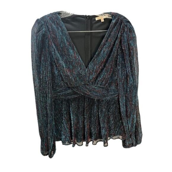 NWOT Skies Are Blue Shimmer‎ Peplum Top XS - Picture 3 of 7